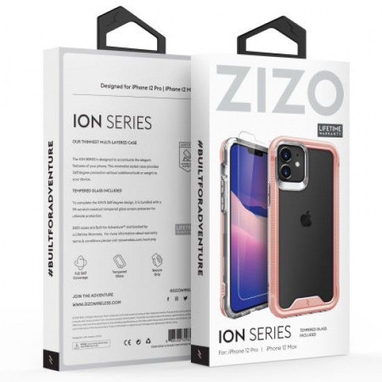 Zizo Ion Series iPhone 12 Protective Clear Case - Rose Gold Zizo Ion Series iPhone 12 Protective Clear Case - Rose Gold