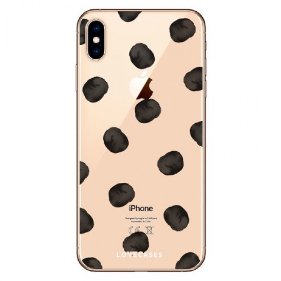 LoveCases iPhone XS Max Polka Phone Case - Clear Black LoveCases iPhone XS Max Polka Phone Case - Clear Black