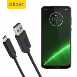 Olixar USB-C Motorola Moto G7 Charging Cable - Black 1m