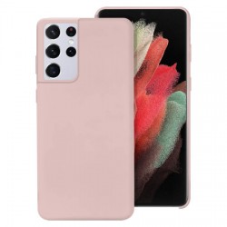 Olixar Samsung Galaxy S21 Ultra Soft Silicone Case - Pastel Pink