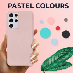 Olixar Samsung Galaxy S21 Ultra Soft Silicone Case - Pastel Pink