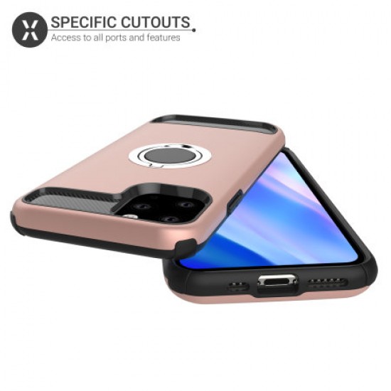 Olixar ArmaRing iPhone 11 Pro Finger Loop Tough Case - Rose Gold