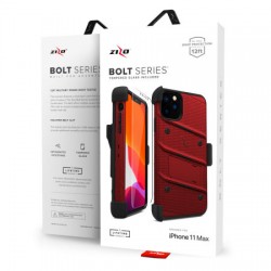 Zizo Bolt Series iPhone 11 Pro Max Case & Screen Protector - Red/Black Zizo Bolt Series iPhone 11 Pro Max Case & Screen Protector - Red/Black