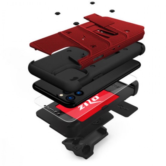 Zizo Bolt Series iPhone 11 Pro Max Case & Screen Protector - Red/Black