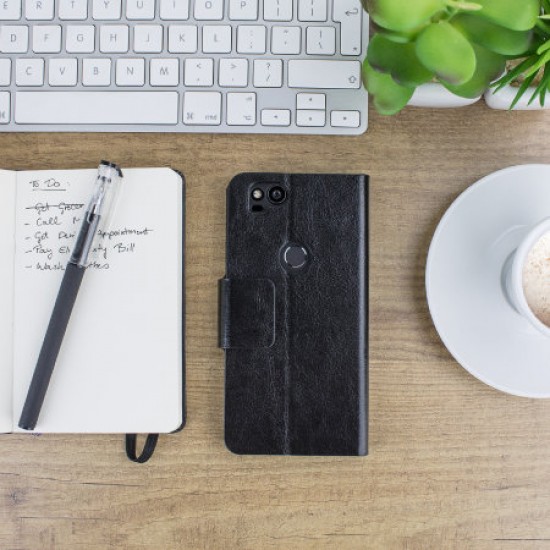 Olixar Leather-Style Google Pixel 2 Wallet Case - Black