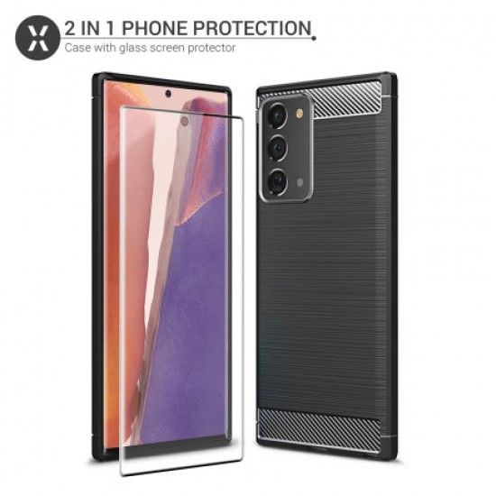 Olixar Sentinel Samsung Note 20 Case & Glass Screen Protector