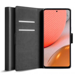 Olixar Genuine Leather Samsung Galaxy A72 Wallet Case - Black