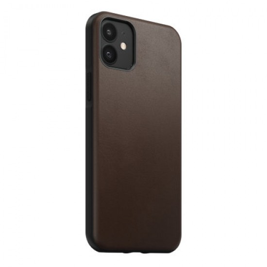 Nomad iPhone 12 Rugged Protective Leather Case - Rustic Brown