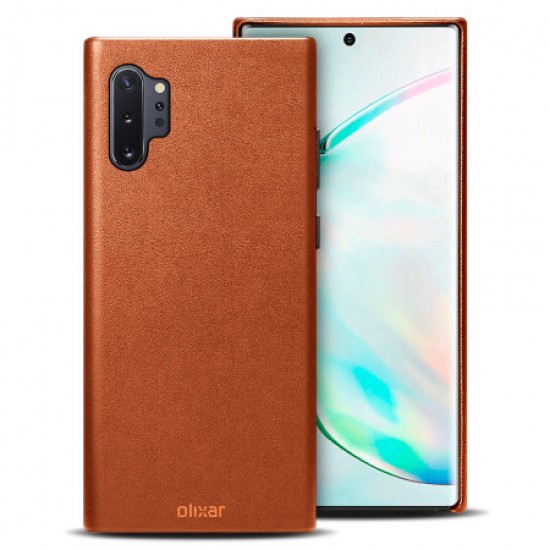 Olixar Genuine Leather Samsung Galaxy Note 10 Plus Case - Brown