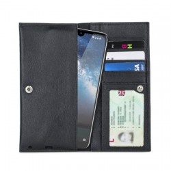 Olixar Primo Genuine Leather Nokia 2.2 Wallet Case - Black
