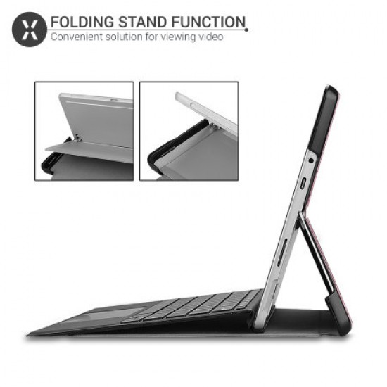 Olixar Leather-style Microsoft Surface Go 1 Folio Stand Case Rose Gold