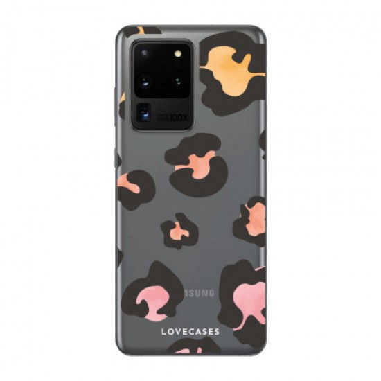 LoveCases Samsung Galaxy S20 Ultra Leopard Print Clear Phone Case LoveCases Samsung Galaxy S20 Ultra Leopard Print Clear Phone Case