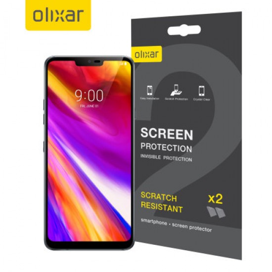 Olixar LG G7 Film Screen Protector 2-in-1 Pack