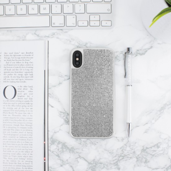 LoveCases Luxury Crystal iPhone X Case - Silver