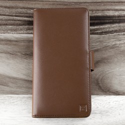 Olixar Genuine Leather LG V10 Wallet Case - Brown