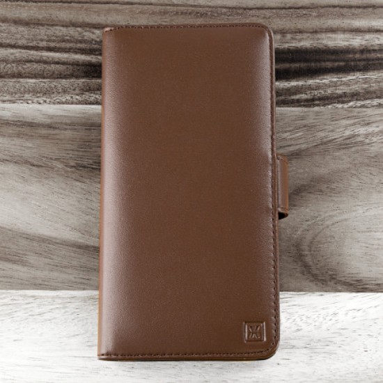 Olixar Genuine Leather LG V10 Wallet Case - Brown