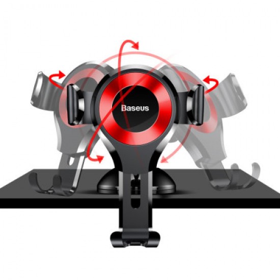 Baseus Osculum Gravity Universal Car Mount - Black / Red