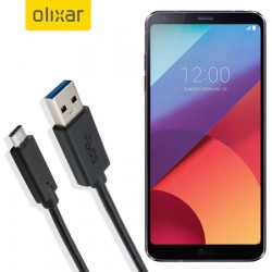 Olixar USB-C LG G6 Charging Cable - Black 1m