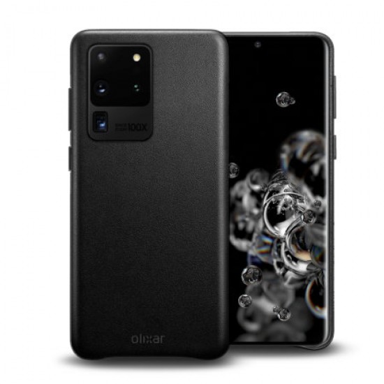 Olixar Genuine Leather Samsung Galaxy S20 Ultra Case - Black