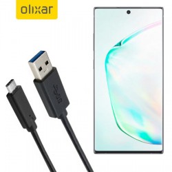 Olixar USB-C Samsung Galaxy Note 10 Plus Charging Cable - Black 1m