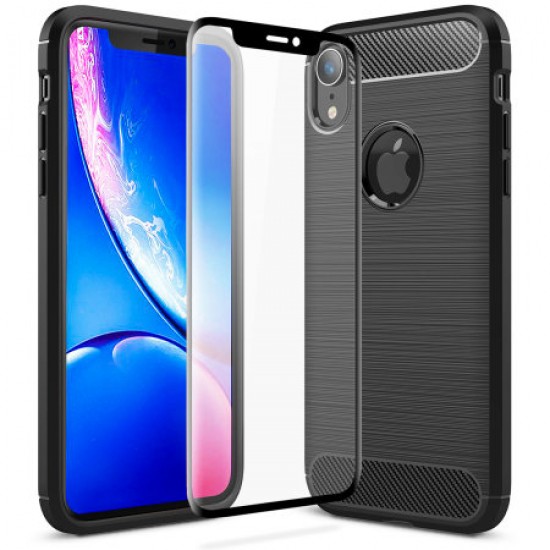 Olixar Sentinel iPhone XR Case and Glass Screen Protector - Black