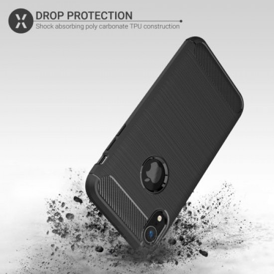 Olixar Sentinel iPhone XR Case and Glass Screen Protector - Black