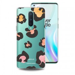LoveCases OnePlus 8 Leopard Print Clear Case - Multi