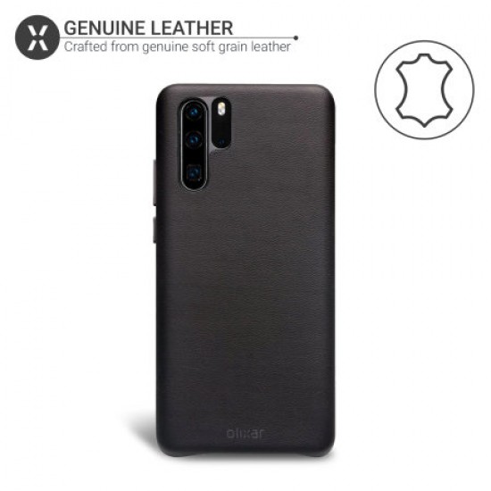 Olixar Genuine Leather Huawei P30 Pro Case - Black