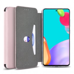 Olixar Soft Silicone Samsung Galaxy A52 5G Wallet Case - Pastel Pink