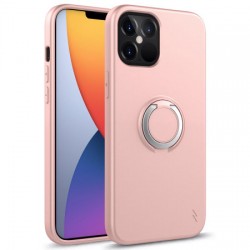 Zizo Revolve Series iPhone 12 Pro Thin Ring Case - Rose Quartz