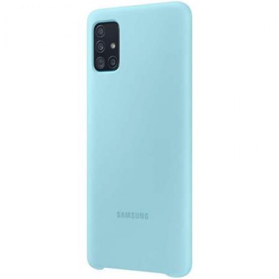Official Samsung Galaxy A71 Silicone Cover Case - Blue