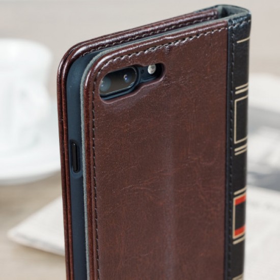 Olixar XTome Leather-Style iPhone 8 Plus / 7 Plus Book Case - Brown
