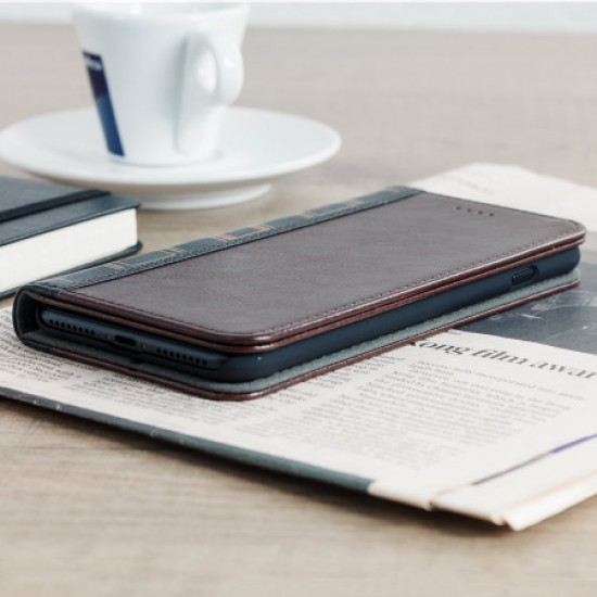 Olixar XTome Leather-Style iPhone 8 Plus / 7 Plus Book Case - Brown