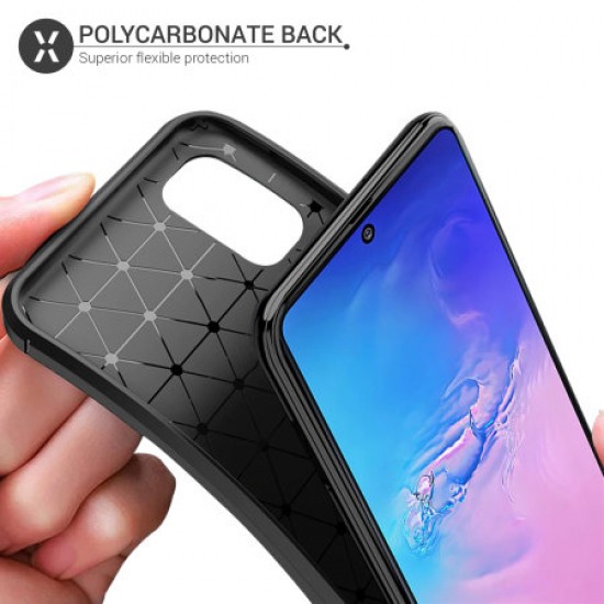 Olixar Carbon Fibre Samsung Galaxy S10 Lite Case - Black