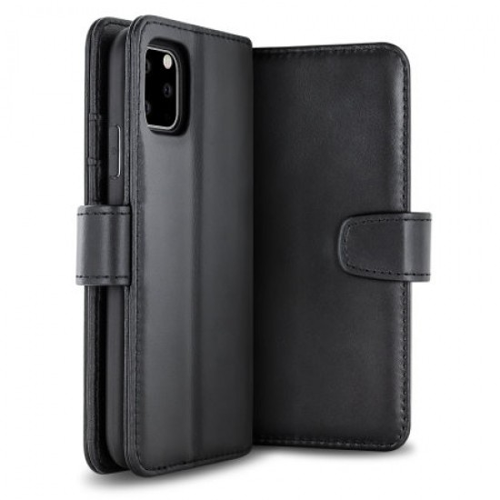 Olixar Genuine Leather iPhone 11 Pro Max Wallet Case - Black