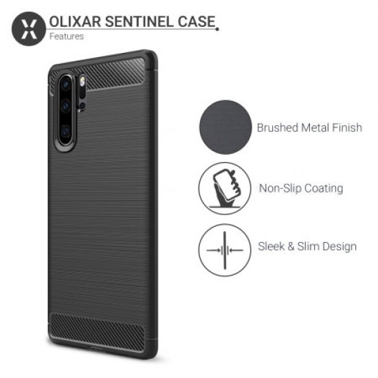 Olixar Sentinel Huawei P30 Pro Case and Glass Screen Protector - Black