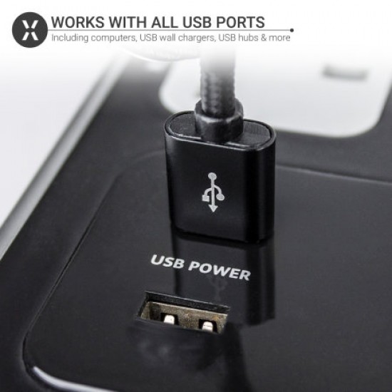 Olixar 3-in-1 USB-C, Lightning & Micro USB Braided Tough Cable