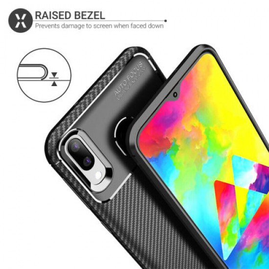 Olixar Carbon Fibre Samsung Galaxy M20 Case - Black