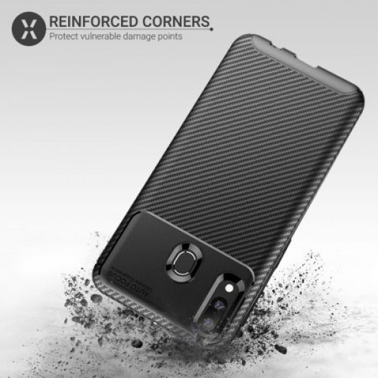 Olixar Carbon Fibre Samsung Galaxy M20 Case - Black
