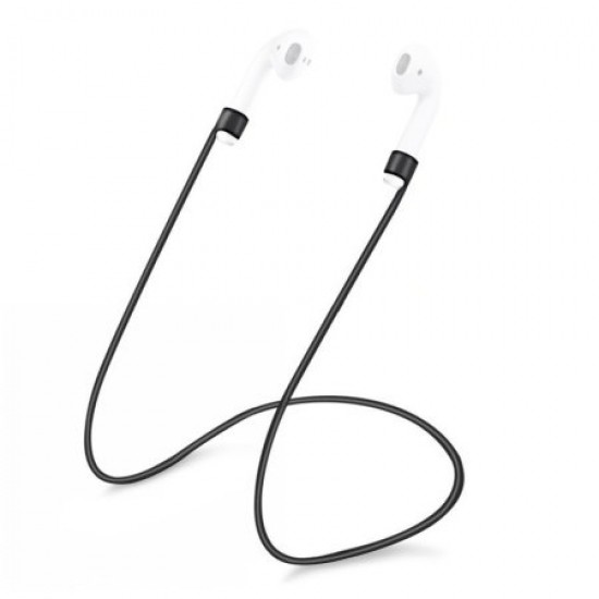 Olixar Soft Silicone Anti-Loss AirPods EarPhone Strap - Black Olixar Soft Silicone Anti-Loss AirPods EarPhone Strap - Black