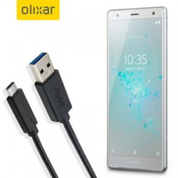 Olixar USB-C Sony Xperia XZ2 Charging Cable - Black 1m