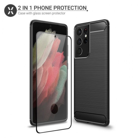 Olixar Sentinel Samsung Galaxy S21 Ultra Case & Glass Screen Protector