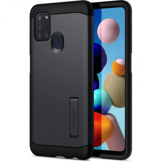 Spigen Tough Armor Samsung Galaxy A21s Case - Metal Slate