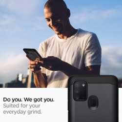 Spigen Tough Armor Samsung Galaxy A21s Case - Metal Slate