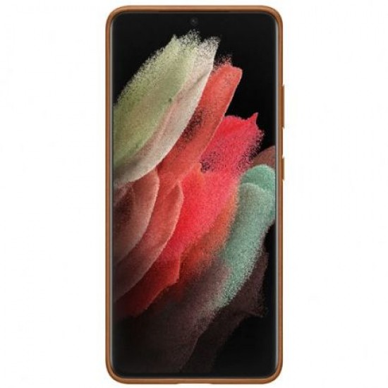 Official Samsung Galaxy S21 Ultra Genuine Leather Cover Case - Brown
