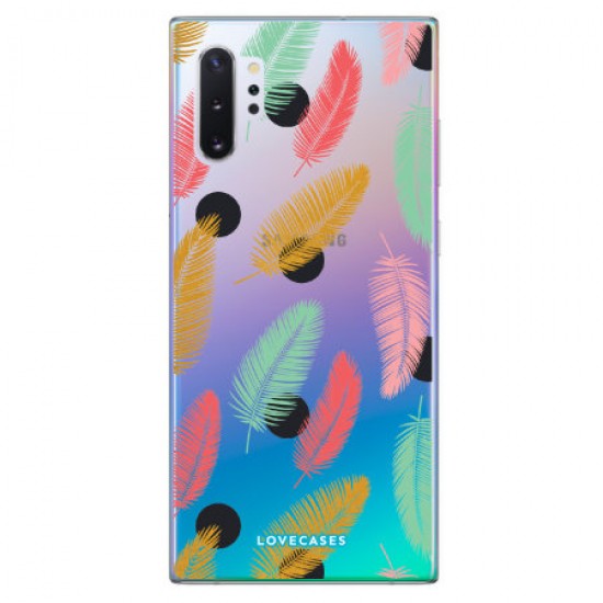 LoveCases Samsung Note 10 Plus 5G Polka Leaf Phone Case - Clear LoveCases Samsung Note 10 Plus 5G Polka Leaf Phone Case - Clear