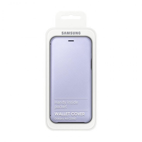 Official Samsung Galaxy A6 2018 Wallet Cover Case - Purple