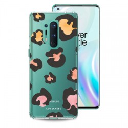 LoveCases OnePlus 8 Pro Leopard Print Clear Case - Multi