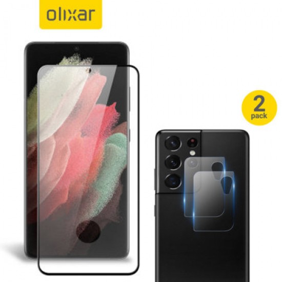 Olixar Samsung S21 Ultra Screen Protector & 2 Pack Camera Protectors