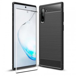 Olixar Sentinel Samsung Note 10 Case & Glass Screen Protector - Black